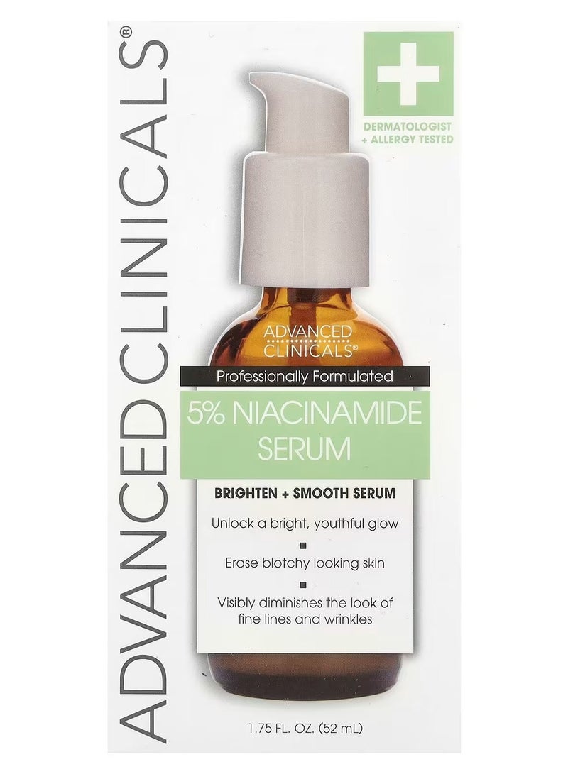 Advanced Clinicals, 5% Niacinamide Serum, Professional Strength, 1.75 fl oz (52 ml)&Collagen Instant Plumping Serum for Fine Lines and Wrinkles. 1.75 Fl Oz. - Image 4