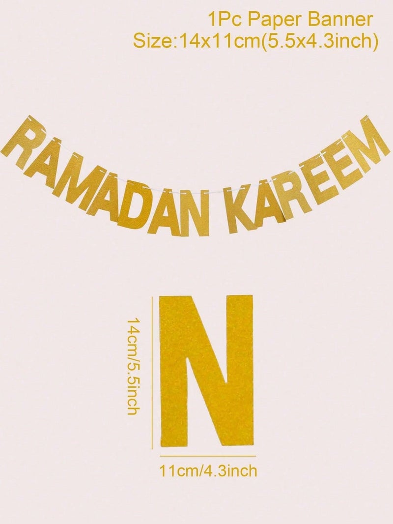 Ramadan Kareem Gold Letter Banner Large Hanging Wall Decoration - Image 3