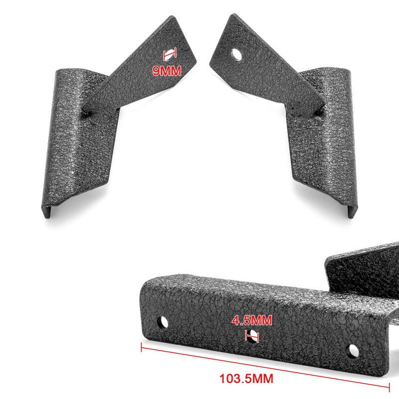Generic WeiSen Lower Windshield A Pillar LED Ditch Light Mounting Brackets Compatible with 1984-2001 Jeep Cherokee XJ & 1986-1992 Comanche MJ 4WD/2WD  - Image 2