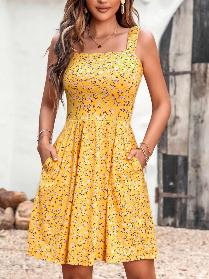 HUHOT Plus Size Summer Dresses Maternity Summer Dresses Wedding Guest Dresses for Women Square Neck Sundress Milkmaid Dress Graduation Dress 2026 - Image 2