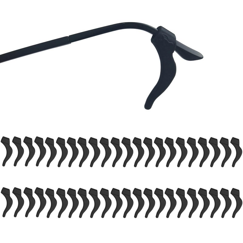 YINGFENG 22 Pairs Black Silicone Eyeglass Ear Grip with Storage Box Anti Slip Eyeglass Retainer Premium Silicone Ear Hook Never Worry About Missing Your Glasses or Sunglasses Again