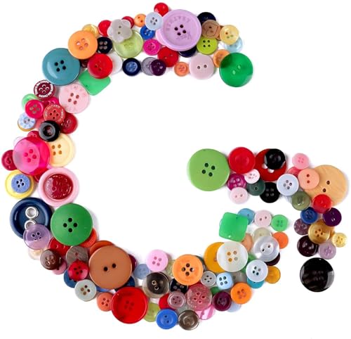 Greentime Buttons for Craft,250~300Pcs Mixed Colors Round 2 and 4 Holes Resin Buttons for Hand-Painted Sewing DIY Crafts, Easter Egg Fillers Decorative - Image 2