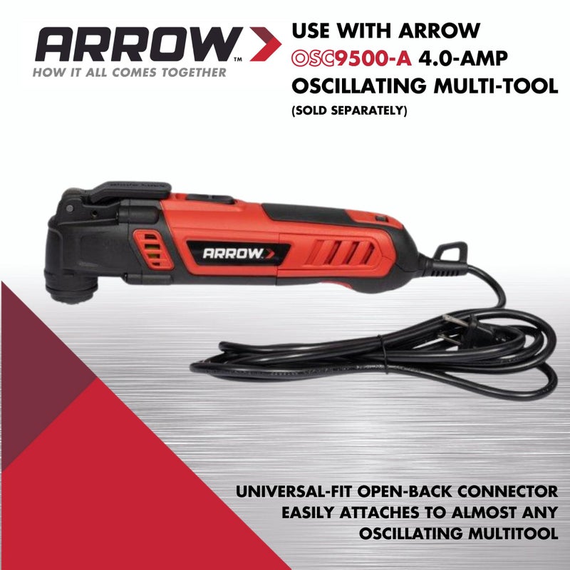 Arrow Fastener Arrow OSC109-1, 4-IN-1 Drywall Oscillating Tool Blade for Electrical Outlet Boxes, Recessed Lights, PVC, Universal, Fits Most Multitools - Image 3