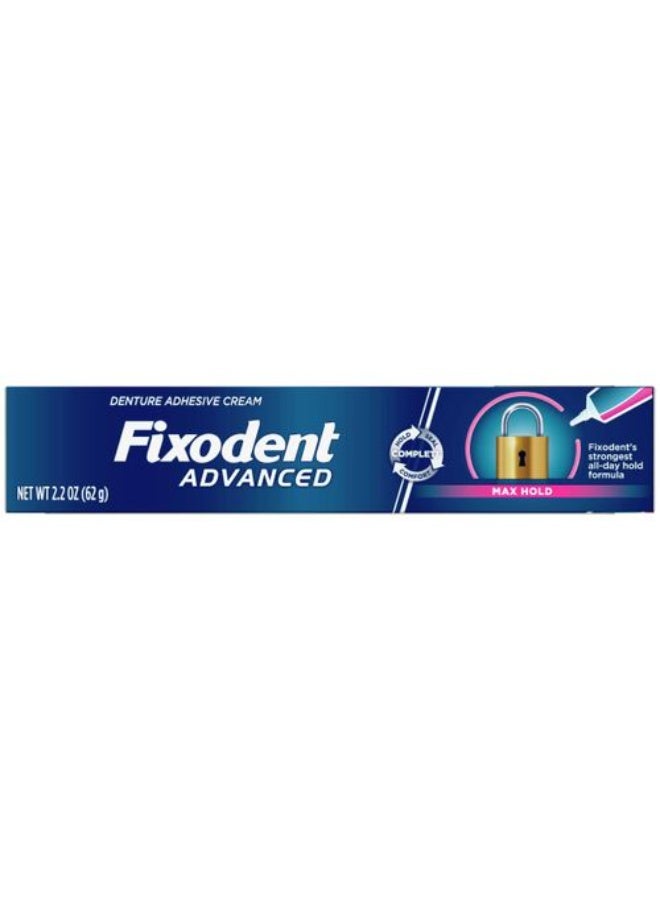 Advanced Max Hold Denture Adhesive Cream 62g