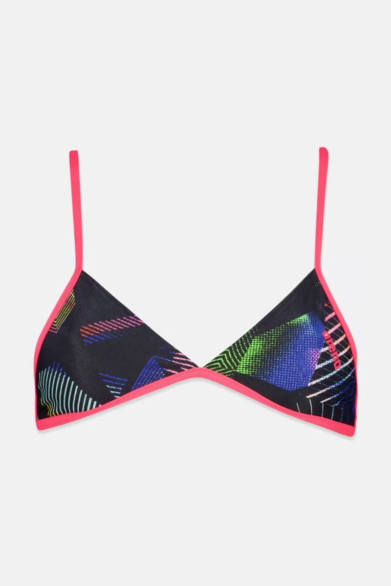 arena Women Allover Print Non Padded Swimwear Bra, Multicolor - Image 2