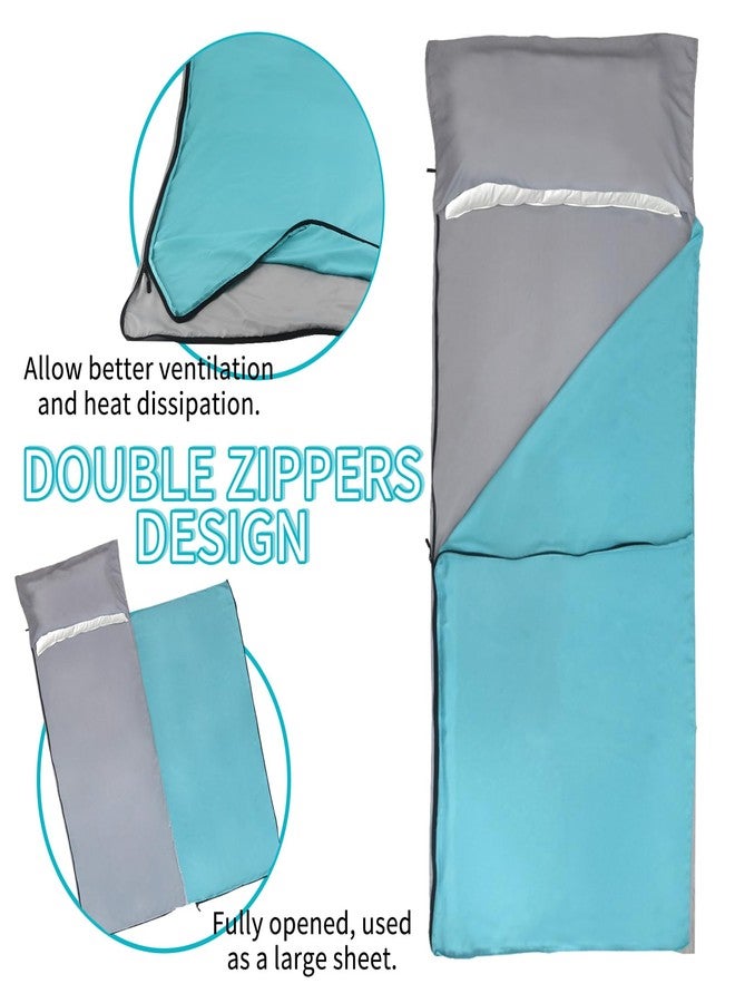 NewDoar Sleeping Bag Liner 215 * 85cm Portable Lightweight Travel Sheet with Pillow Slot Ultralight Soft Camping Sleeping Bag Liner Pongee Fabric for Camping Hiking Backpacking Hotels Hostels - Image 5