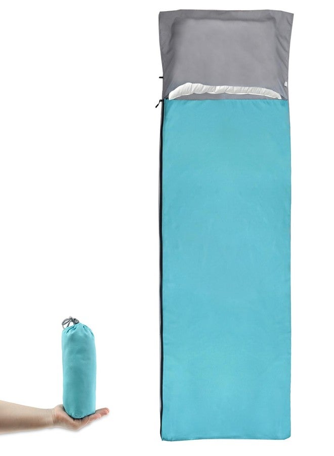 NewDoar Sleeping Bag Liner 215 * 85cm Portable Lightweight Travel Sheet with Pillow Slot Ultralight Soft Camping Sleeping Bag Liner Pongee Fabric for Camping Hiking Backpacking Hotels Hostels - Image 1