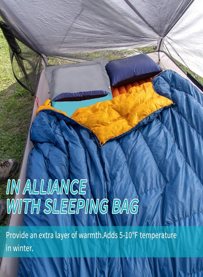 NewDoar Sleeping Bag Liner 215 * 85cm Portable Lightweight Travel Sheet with Pillow Slot Ultralight Soft Camping Sleeping Bag Liner Pongee Fabric for Camping Hiking Backpacking Hotels Hostels - Image 3