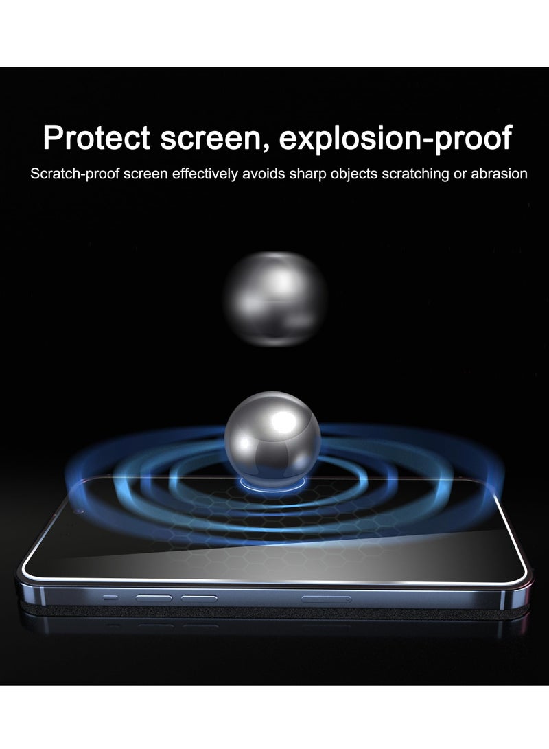 بورتوني واقي شاشة للخصوصية لهاتف iPhone 16 Pro مقاس 6.3 بوصة مضاد للتجسس لهاتف iPhone 16 Pro واقي شاشة من الزجاج المقسى وتغطية عالية الدقة خالية من الفقاعات وسهلة التركيب - Image 5