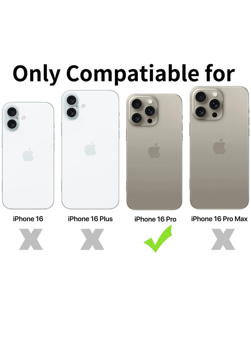 بورتوني واقي شاشة للخصوصية لهاتف iPhone 16 Pro مقاس 6.3 بوصة مضاد للتجسس لهاتف iPhone 16 Pro واقي شاشة من الزجاج المقسى وتغطية عالية الدقة خالية من الفقاعات وسهلة التركيب - Image 2