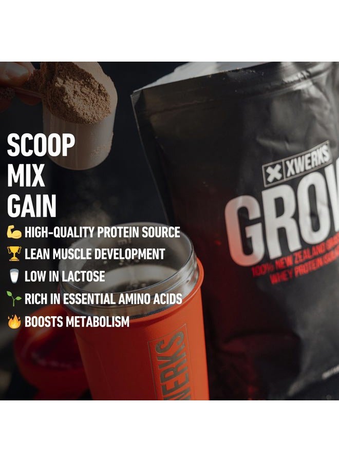 Xwerks Grow Whey Protein Powder, 25g Pure Isolate Protein from New Zealand Grass Fed Cows, Builds Strength and Speeds Recovery, Paleo and Keto Friendly, Soy and Gluten Free, Strawberry, 30 Servings - Image 5