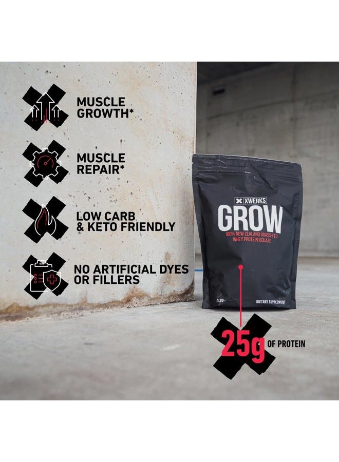 Xwerks Grow Whey Protein Powder, 25g Pure Isolate Protein from New Zealand Grass Fed Cows, Builds Strength and Speeds Recovery, Paleo and Keto Friendly, Soy and Gluten Free, Strawberry, 30 Servings - Image 4