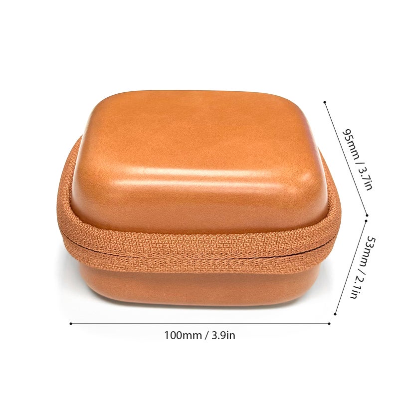 Camera Lens Filter Storage Bag - Brown 5-Pocket 67mm Max Diameter Durable Scratch-Free Protective Case with Zipper Closure Compact Lightweight for Photographers Outdoor Travel - Image 2
