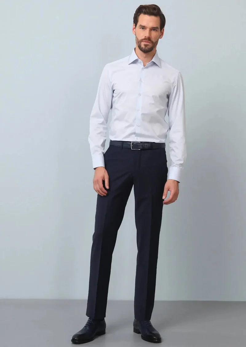 RAMSEY Saks Material Modern Fit Classical Wool Blended Trousers