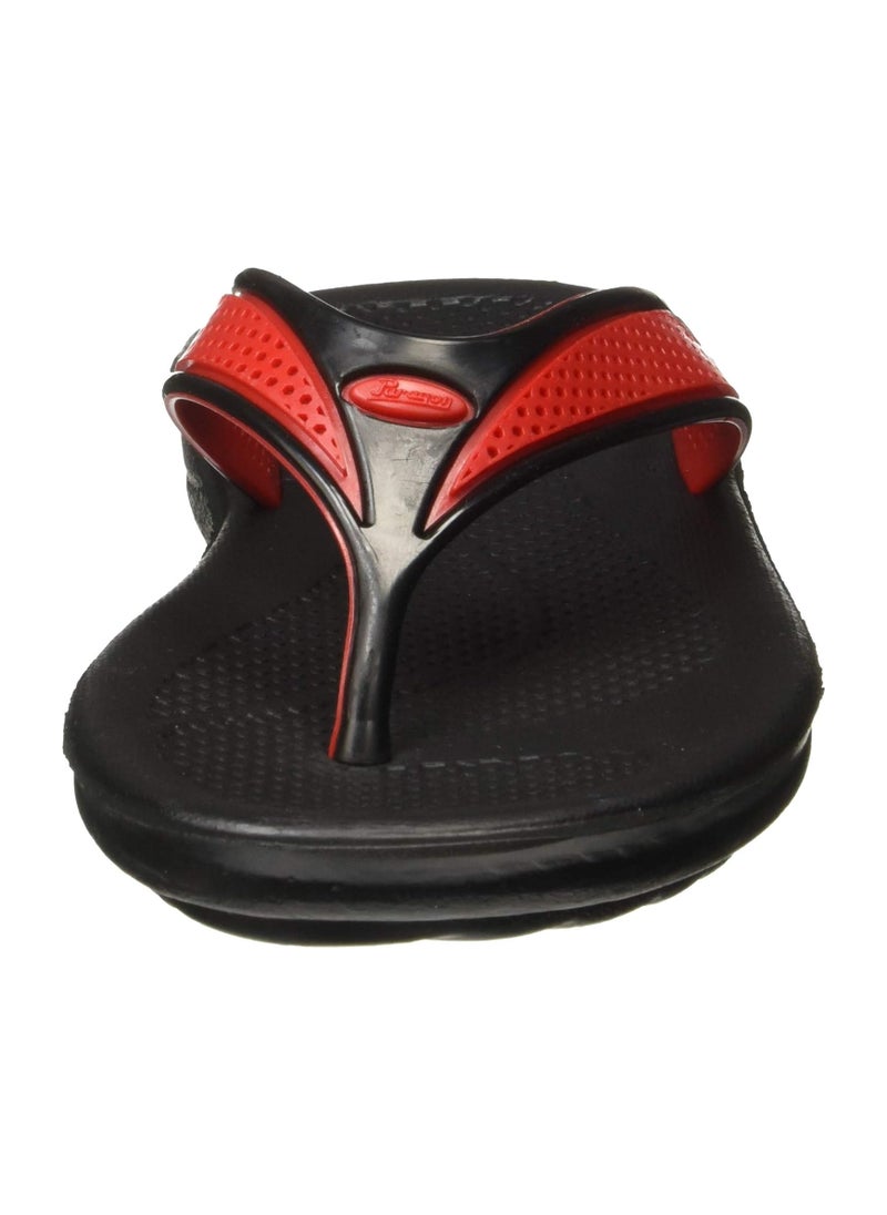 Paragon - Women's Flip Flops Women's Slippers footwear 1215 Black-Red Made in India - Image 1