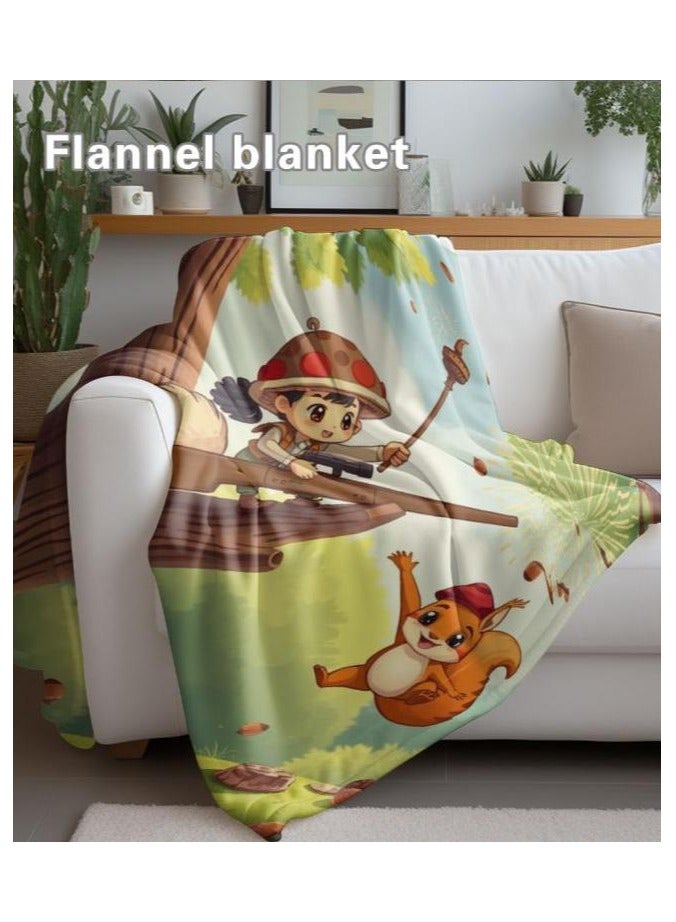 general Children's or student cartoon flannel thin blanket (warm and comfortable, suitable for sleep, games) 100cm*150cm - 1063 - Image 4