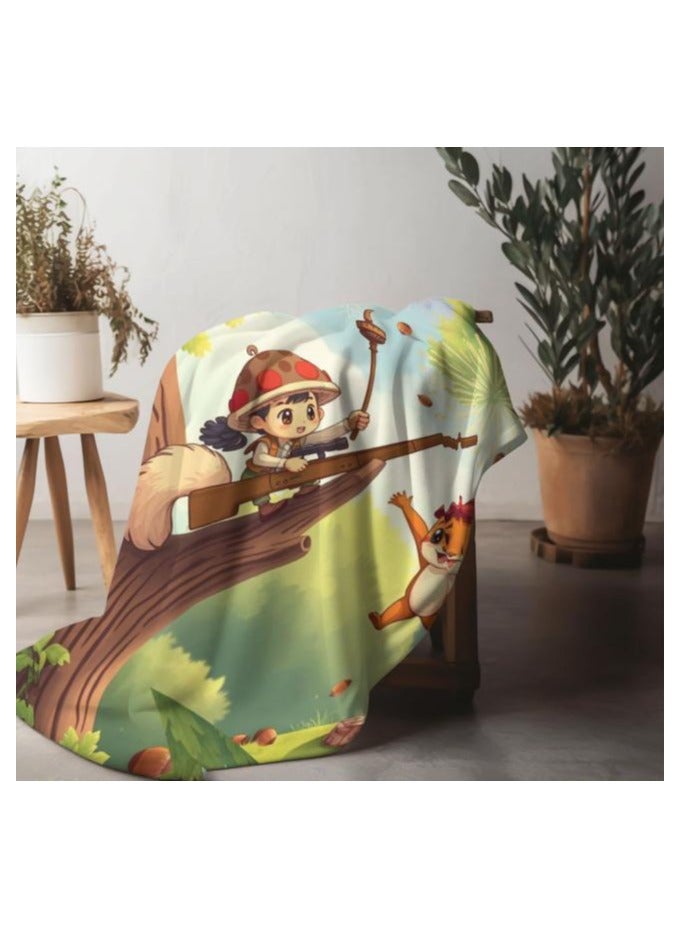 general Children's or student cartoon flannel thin blanket (warm and comfortable, suitable for sleep, games) 100cm*150cm - 1063 - Image 5