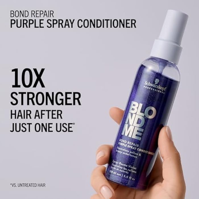 BlondMe Bond Repair Purple Spray Conditioner for Blonde Hair 5 Fl Oz (2 Pack) - Image 4