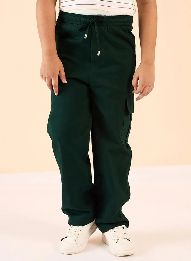 Stylo Bug Stylo Bug Solid Drawstring Waist Cargo Pants