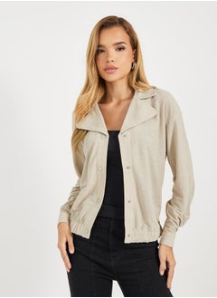 Regular Fit Regular Length Corduroy Bomber Jacket