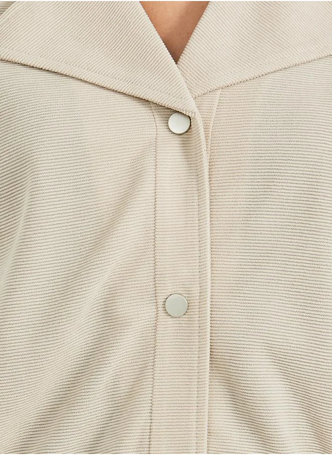 Styli Regular Fit Regular Length Corduroy Bomber Jacket