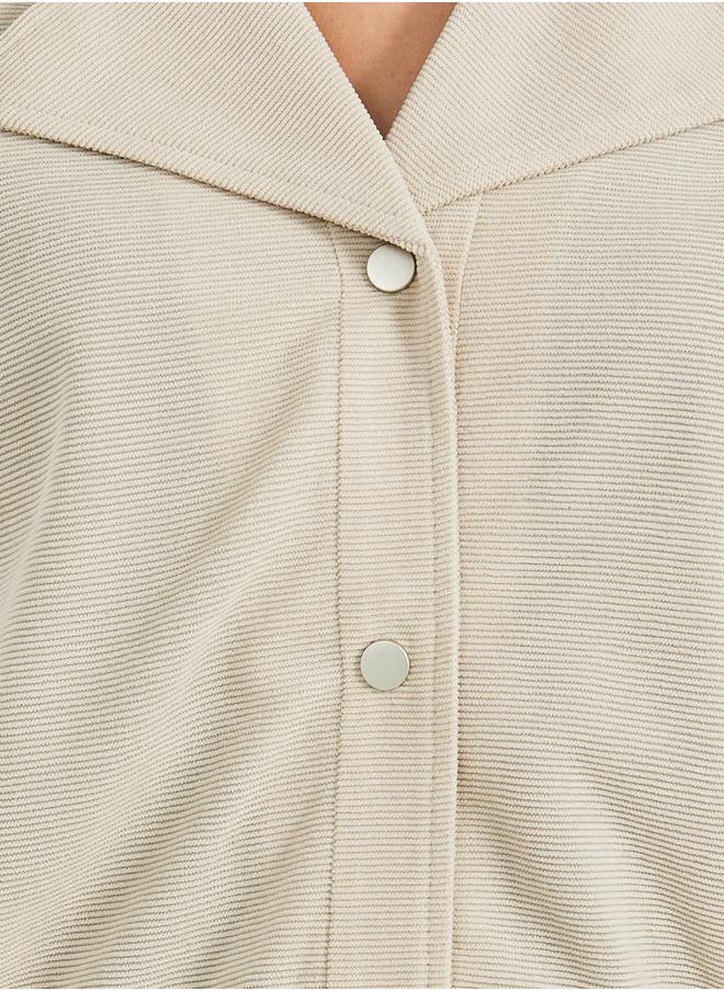 Styli - Regular Fit Regular Length Corduroy Bomber Jacket - Image 1