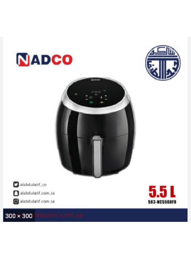 Nadco Healthy Digital Fryer 5.5 L 1500 W NC-550AFD Black - Image 2