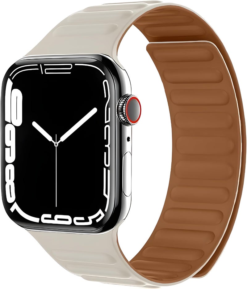 NEXT STORE Silicone Straps Compatible with Apple Watch Ultra/Ultra 2, Magnetic Closure Loop Band for Series 10–1 (49/46/45/44/42mm) - Image 2