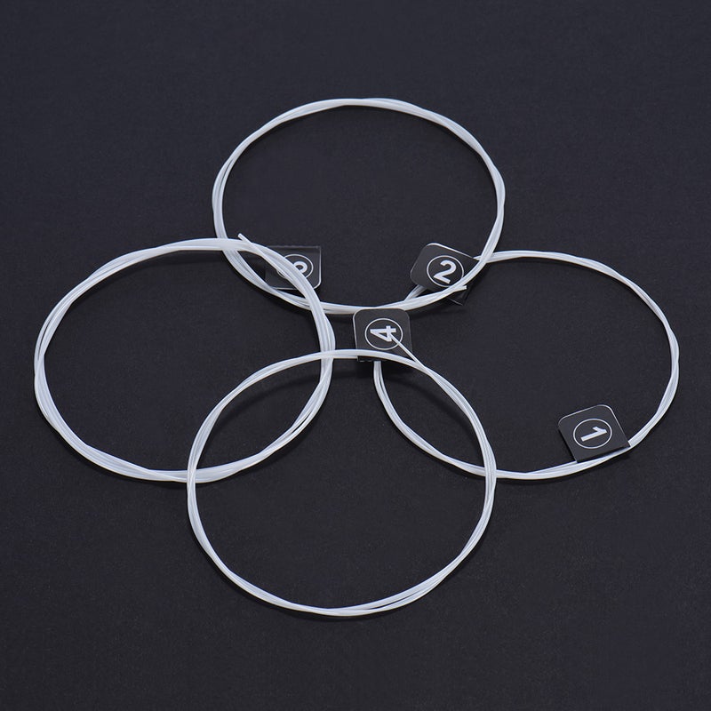 Ukulele Strings: 4-Piece Carbon Fiber Coated Set, Hard Tension With Durable Nylon Polyester Core, Smooth Soft Surface - Clear Bright Resonant Tone, Precise Gauges For Beginner And Pro Ukulele String R - Image 5