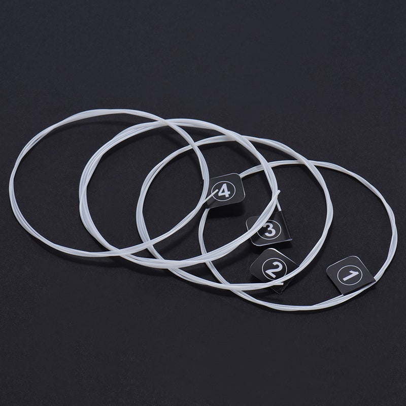 Ukulele Strings: 4-Piece Carbon Fiber Coated Set, Hard Tension With Durable Nylon Polyester Core, Smooth Soft Surface - Clear Bright Resonant Tone, Precise Gauges For Beginner And Pro Ukulele String R - Image 3