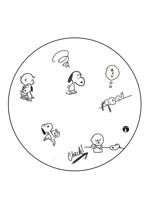 Snoopy Printed Mouse Pad  Round  Multicolour
