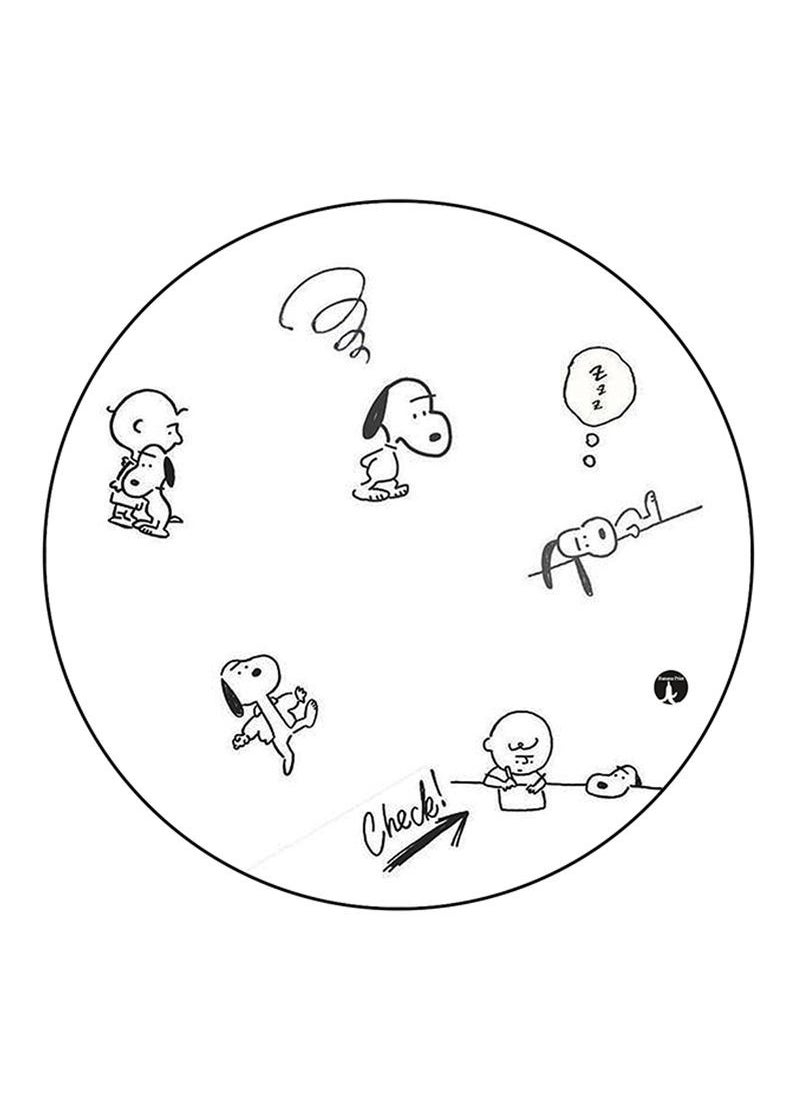 RKN - Snoopy Printed Mouse Pad  Round  Multicolour - Image 1