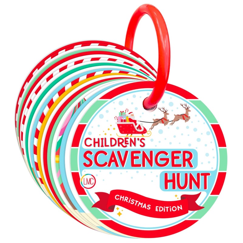 LMC Products Childrens Scavenger Hunt Toddler Activities Games for 2 3 Year Olds Up Kids Educational Scavenger Hunt Cards Christmas Edition - Image 2