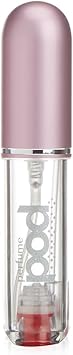 Perfume Pod Clear Refillable Perfume Atomiser with Spray GenieS Refill Pink - Image 1