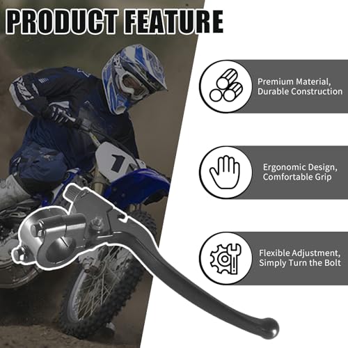 JOIQEXJ Left Brake Handle Clutch Lever Perch for 98cc 196cc 6.5HP 5.5hp Coleman CT200U BT200X Trail 200 CC100X CT100U Baja Motovox Mini Bike CRF XR 70 80 XR200 Yamaha Pit Dirt Bike Black - Image 3