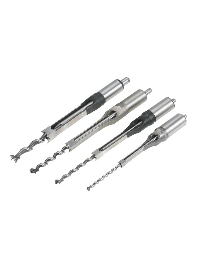 NIBEMINENT 4-Piece Hole Drill Set Silver/Black  - Image 2
