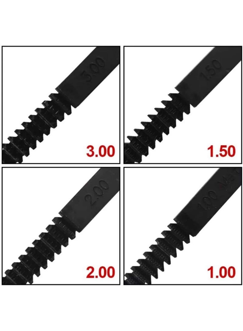 GGOOT Thread Repair File Thread Restoring File Thread Chaser File Teeth Correction Metric Hardware DIY Thread Repair Tools  - Image 3