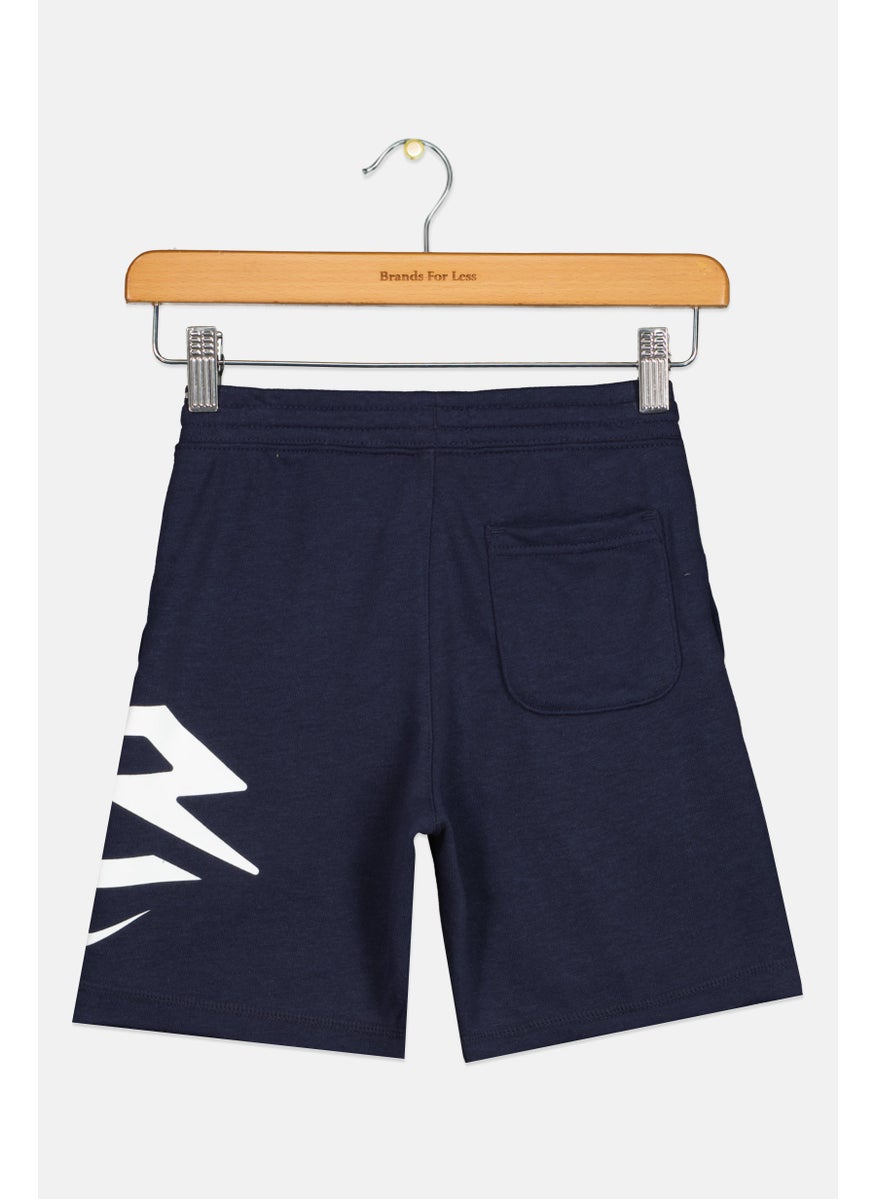 Nike 3Brand by Russell Wilson - Kids Boy Sportswear Fit Brand Logo Outdoor Shorts, Navy - Image 1