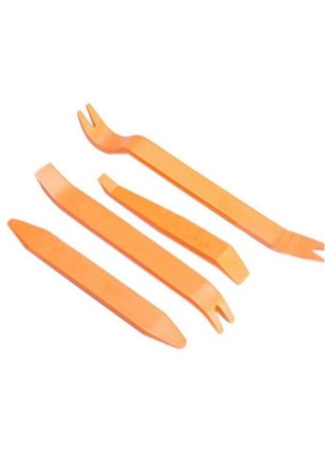 Generic 4-Piece Auto Car Radio Door Hand Tool Clip Yellow 8.7cm 