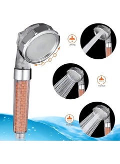 FALMER Handheld shower head with ion filtering to help reduce hair loss. Water-saving spa shower filter purifies water and removes chlorine for a cleaner, fresher experience.  - Image 2