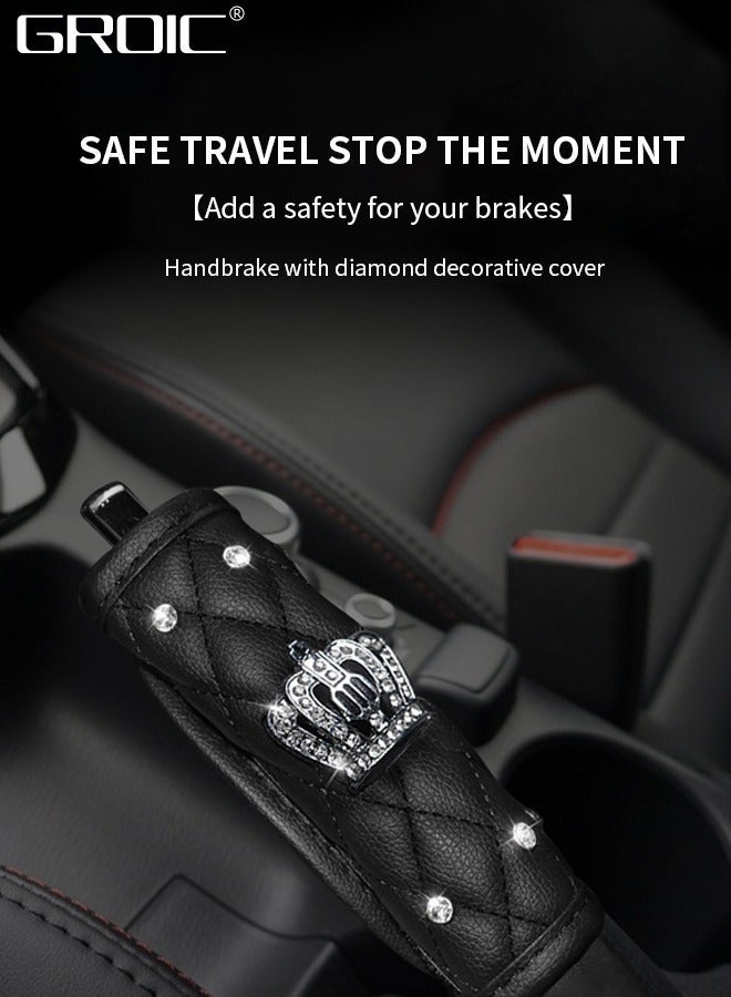 GROIC 2-Pack Seat Belt Shoulder Pad, Eco-Friendly Leather Crystal Diamond Covers, Adjuster for Adults Helps Protect Your Neck and - Image 4