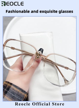 Women's Progressive Multifocus Reading Glasses Spring Hinge Blue Light Blocking Glasses Large Square Reading Glasses - view 5