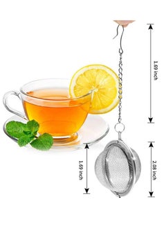 Cuken 2 Pieces Stainless Steel Mesh Tea Ball 2.1 Inch Tea, Infuser Strainers Tea, Interval Diffuser for Tea  - Image 2