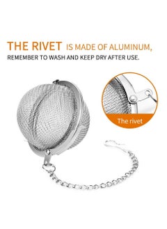 Cuken 2 Pieces Stainless Steel Mesh Tea Ball 2.1 Inch Tea, Infuser Strainers Tea, Interval Diffuser for Tea  - Image 4