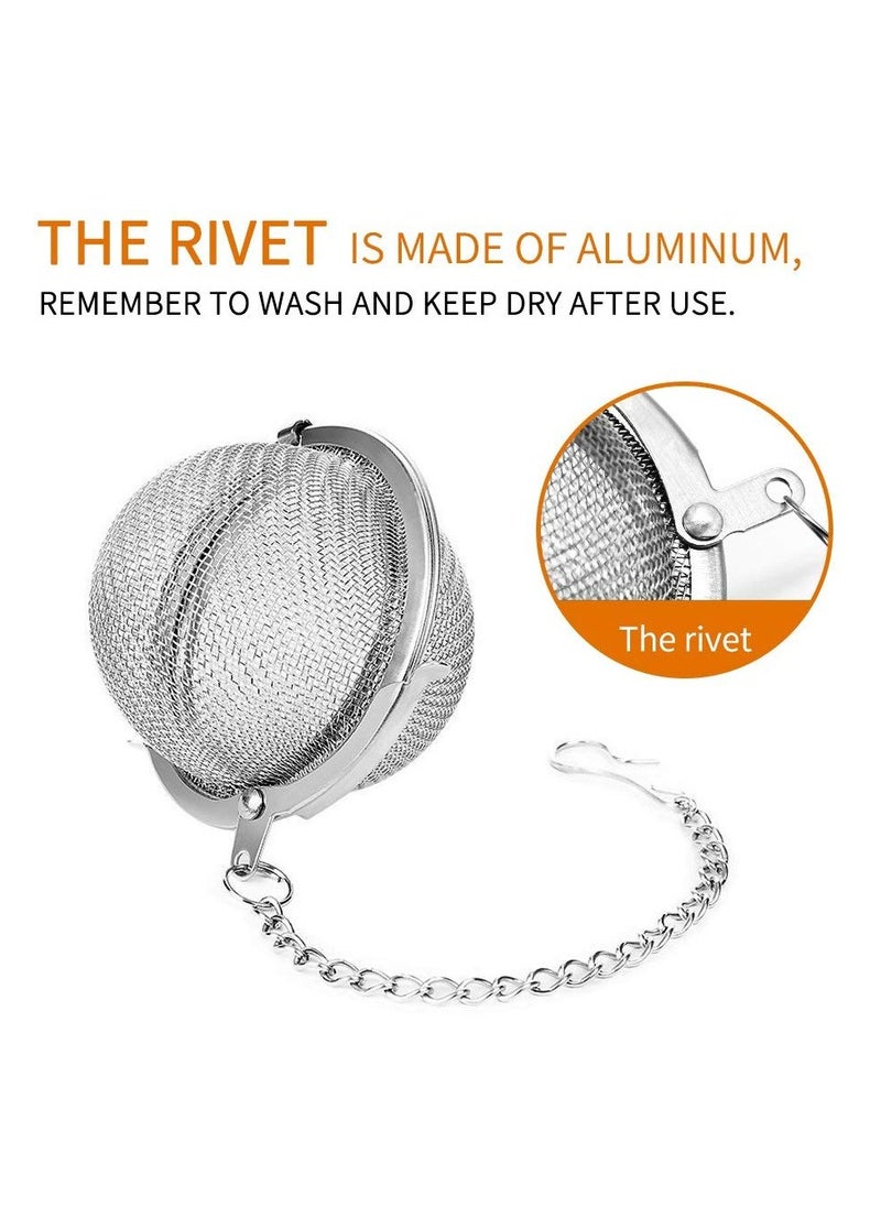 Cuken 2 Pieces Stainless Steel Mesh Tea Ball 2.1 Inch Tea, Infuser Strainers Tea, Interval Diffuser for Tea  - Image 4