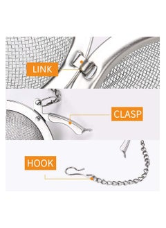 Cuken 2 Pieces Stainless Steel Mesh Tea Ball 2.1 Inch Tea, Infuser Strainers Tea, Interval Diffuser for Tea  - Image 3