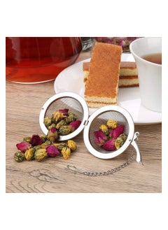Cuken 2 Pieces Stainless Steel Mesh Tea Ball 2.1 Inch Tea, Infuser Strainers Tea, Interval Diffuser for Tea  - Image 5