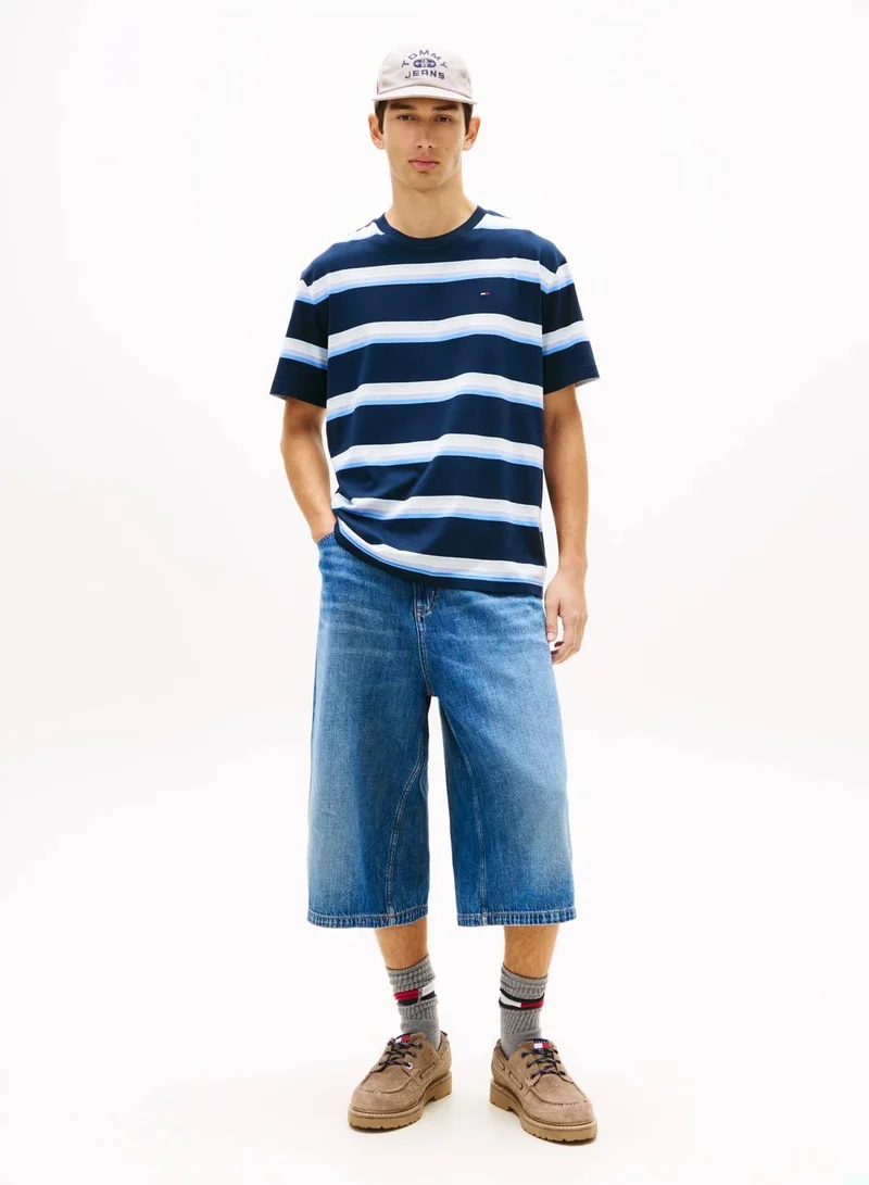 TOMMY JEANS Hilfiger Flag Stripe Relaxed Jersey T-Shirt
