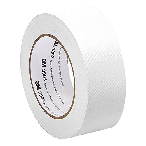 3M - 2-50-3903-WHITE 3903 Vinyl/Rubber Adhesive Duct Tape - 2 in. x 150 ft. White, Abrasion, Chemical Resistant, Color Coding Tape Roll - Image 3