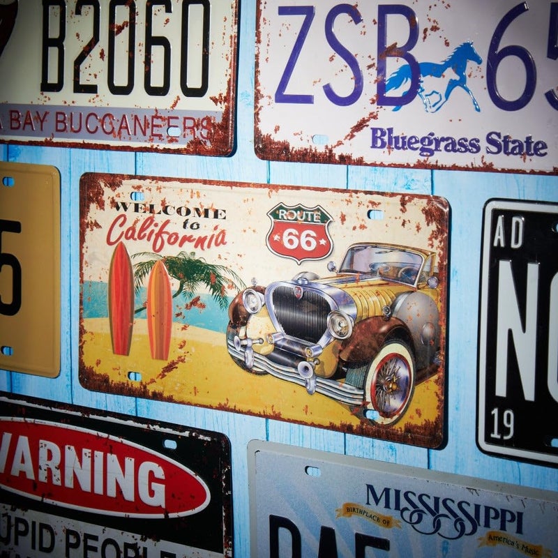Eazywagon Welcome to California Multipurpose Metal Signs - License Wall Plate, Decorative Car Tag - Ideal for Cafe, Restaurant, Shop, Home, Hotel, Club, Office, Living Area - Image 2